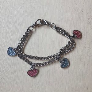 Double Chain Heart Bracelet